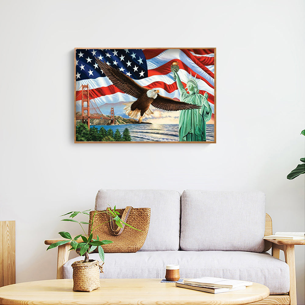 Statue of Liberty - Full Round Drill Diamond Painting 45*35CM