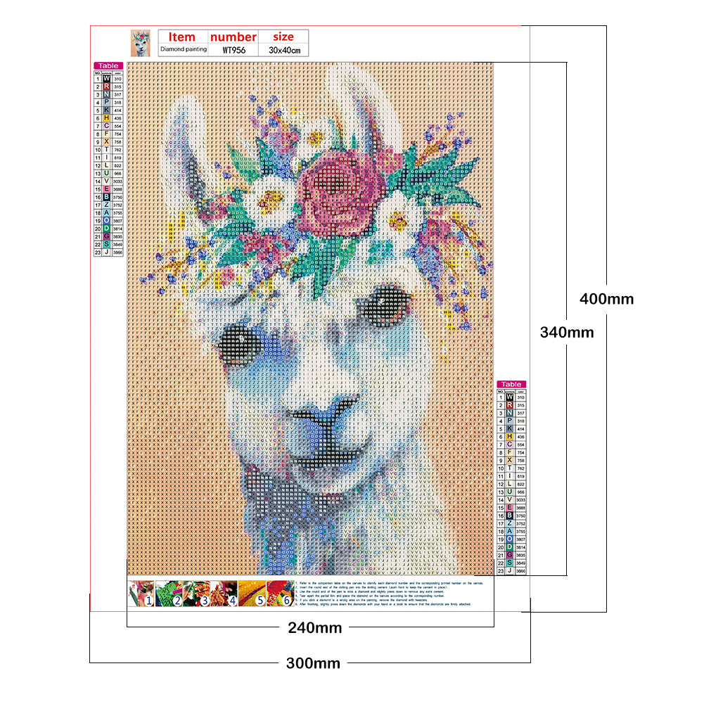 Alpaca - Full Round Drill Diamond Painting 30*40CM