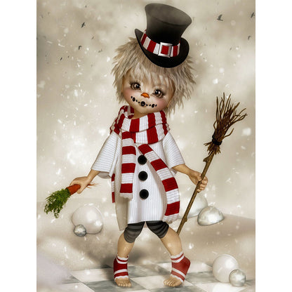 Christmas Doll - Full Round Drill Diamond Painting 30*40CM