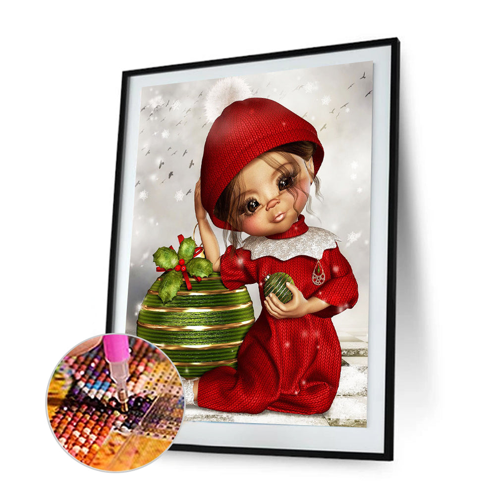 Christmas Doll - Full Round Drill Diamond Painting 30*40CM