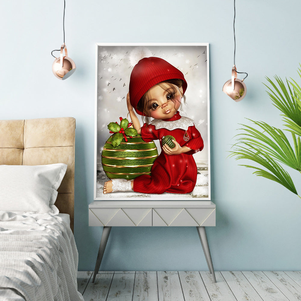 Christmas Doll - Full Round Drill Diamond Painting 30*40CM