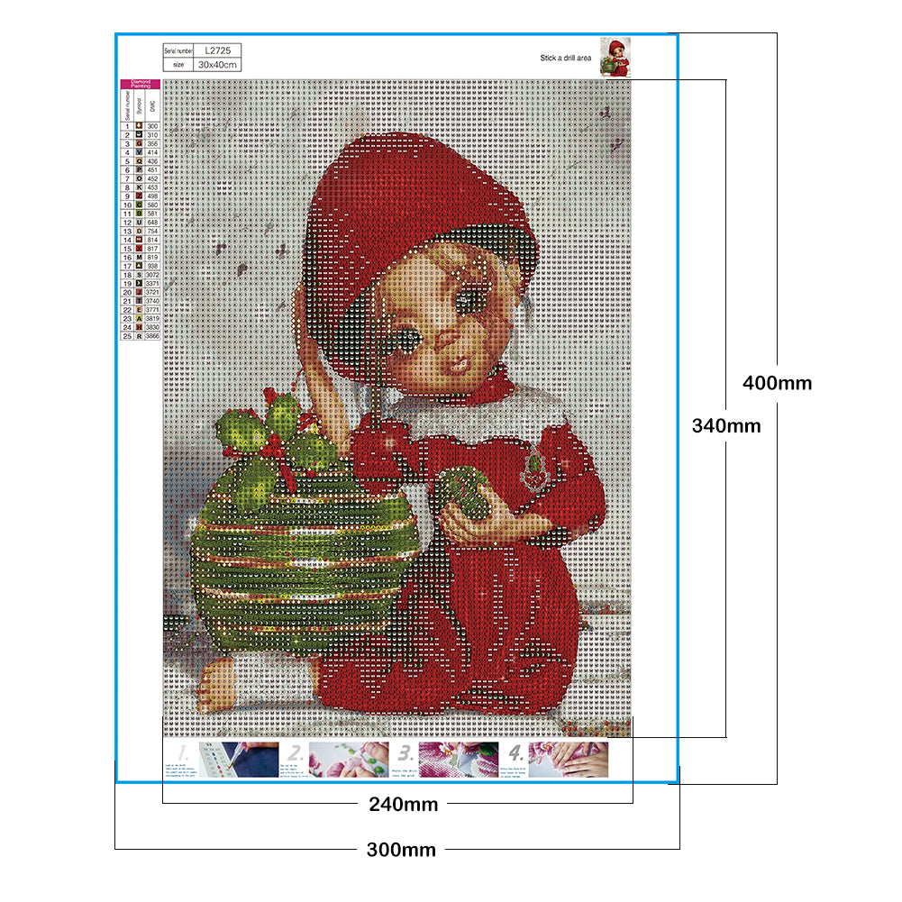 Christmas Doll - Full Round Drill Diamond Painting 30*40CM