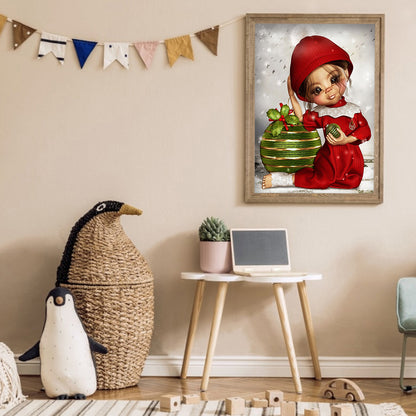 Christmas Doll - Full Round Drill Diamond Painting 30*40CM