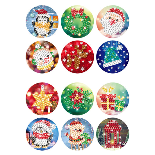 DIY Christmas Sealing Stickers Diamond Painting Kits Mosaic Handmade Crafts