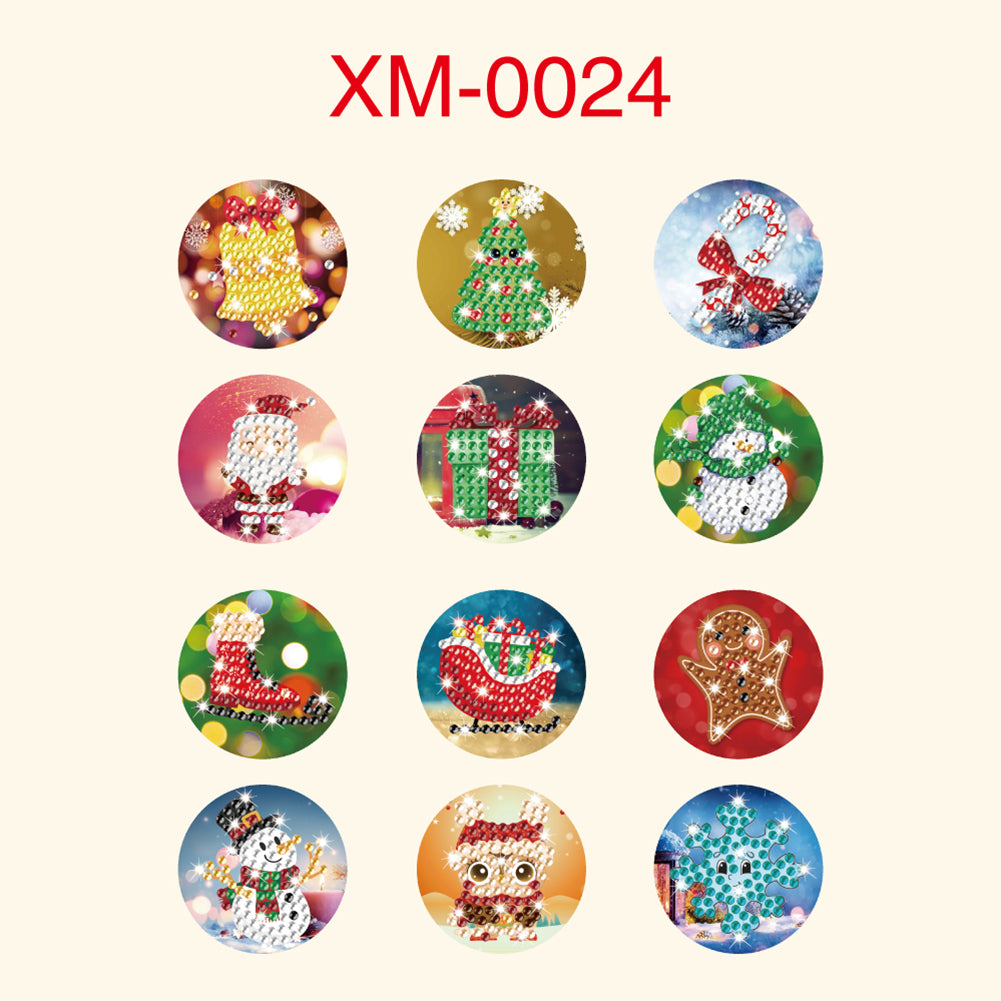 DIY Christmas Sealing Stickers Diamond Painting Kits Mosaic Handmade Crafts