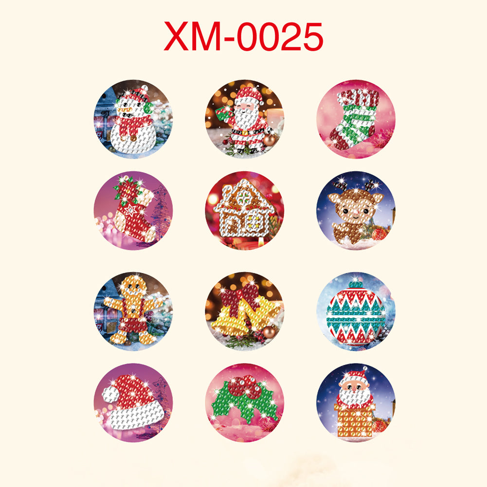 DIY Christmas Sealing Stickers Diamond Painting Kits Mosaic Handmade Crafts