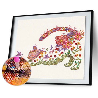 Lazy Cat - Special Shaped Drill Diamond Painting 40*30CM