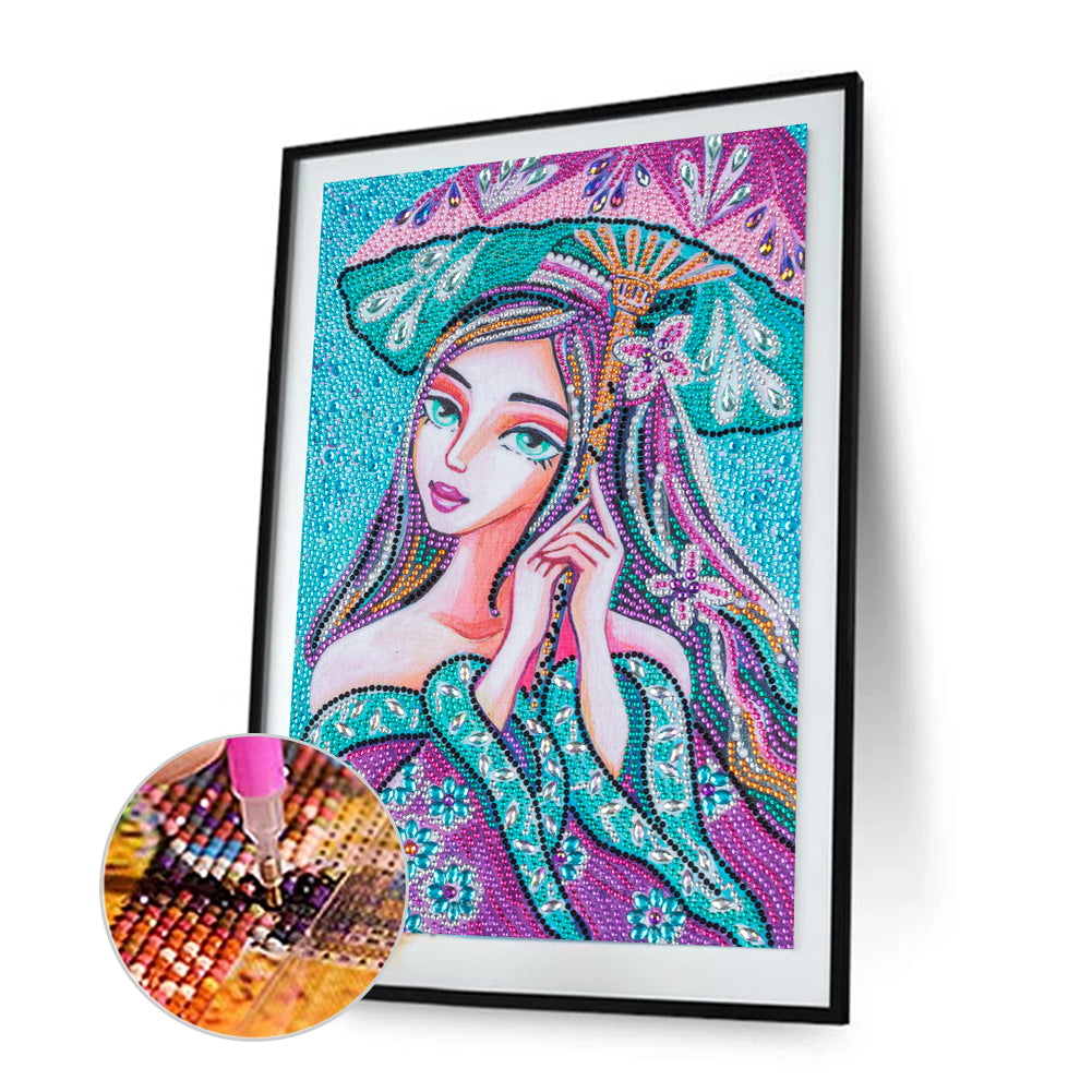 Girl - Special Shaped Drill Diamond Painting 30*40CM