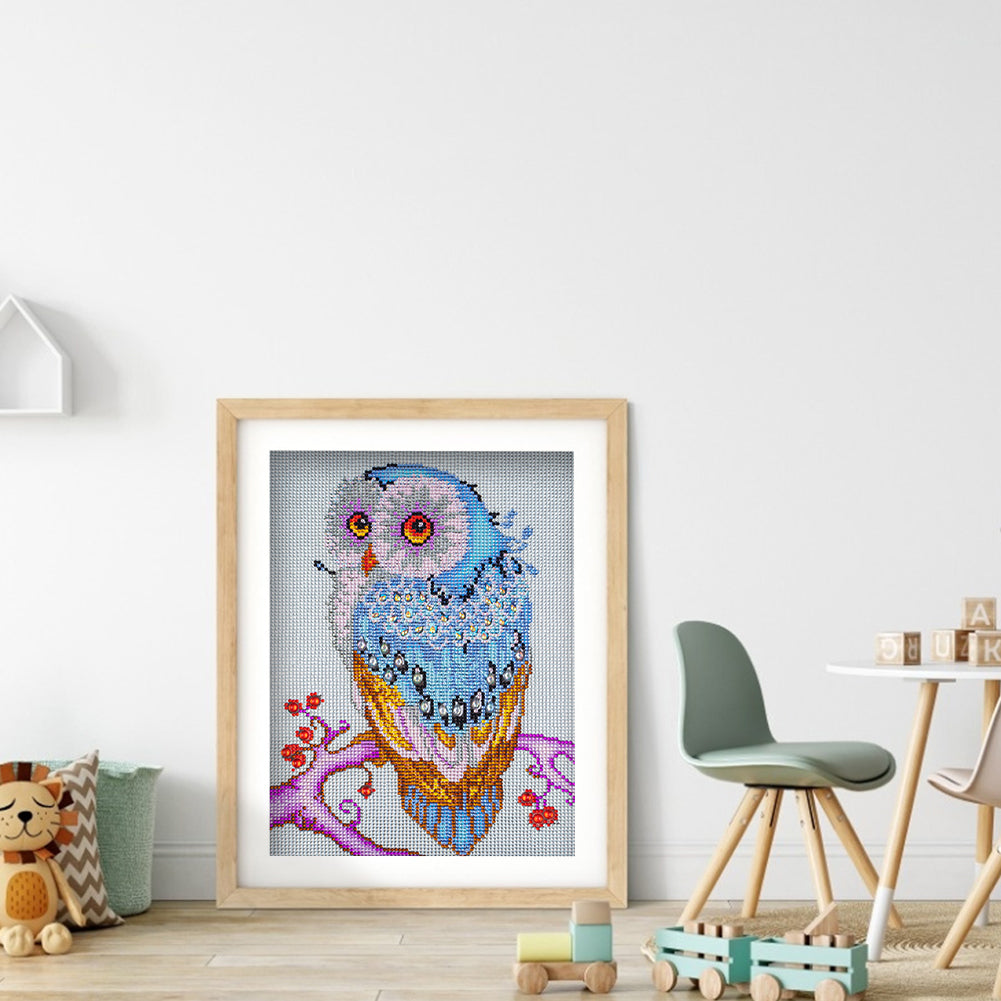 Owl - Special Shaped Drill Diamond Painting 30*40CM