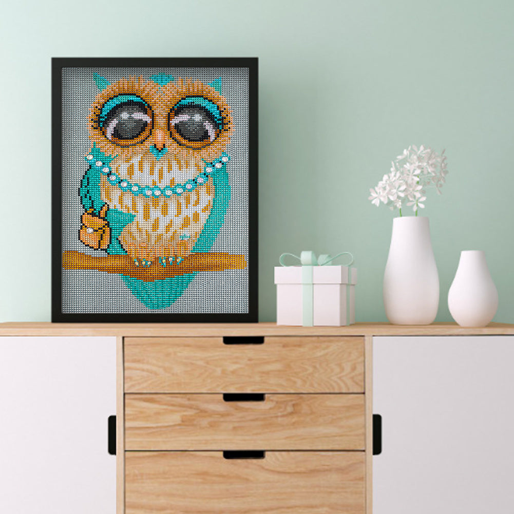 Owl - Special Shaped Drill Diamond Painting 30*40CM