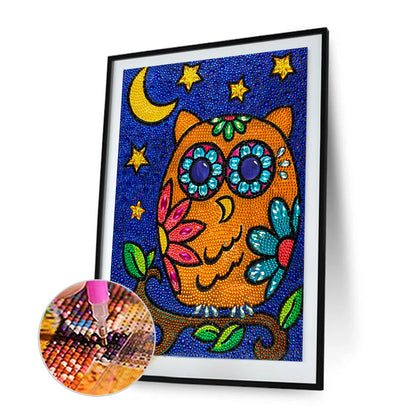 Owl - Special Shaped Drill Diamond Painting 30*40CM