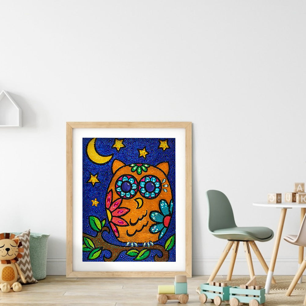 Owl - Special Shaped Drill Diamond Painting 30*40CM