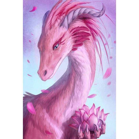 Pink Dragon - Full Round Drill Diamond Painting 40*60CM