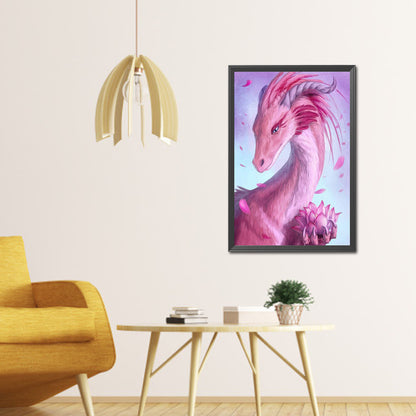 Pink Dragon - Full Round Drill Diamond Painting 40*60CM