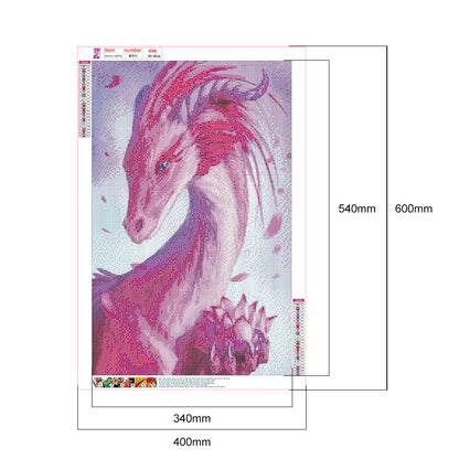 Pink Dragon - Full Round Drill Diamond Painting 40*60CM