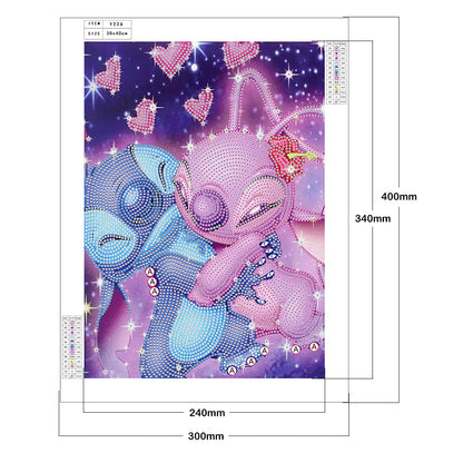 Stitch - Special Shaped Drill Diamond Painting 30*40CM