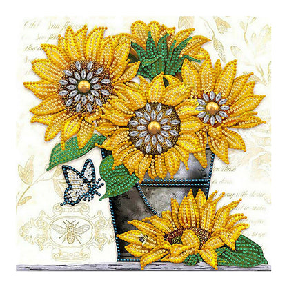 Sunflower - Special Shaped Drill Diamond Painting 30*30CM