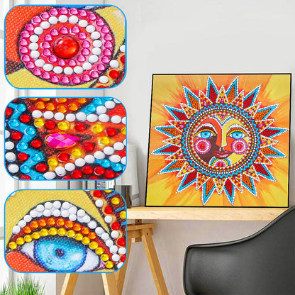 Luminous Sun God - Special Shaped Drill Diamond Painting 30*30CM