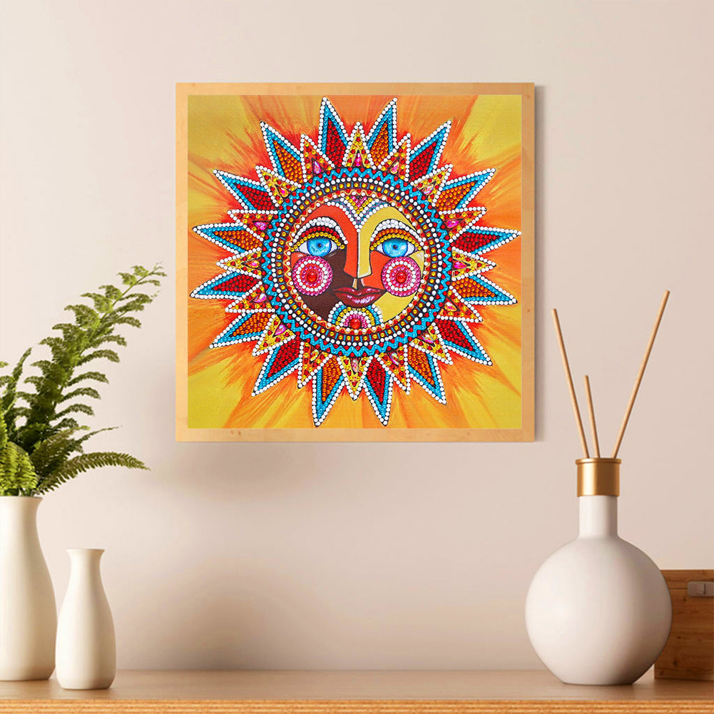 Luminous Sun God - Special Shaped Drill Diamond Painting 30*30CM