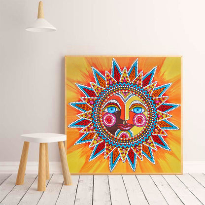 Luminous Sun God - Special Shaped Drill Diamond Painting 30*30CM