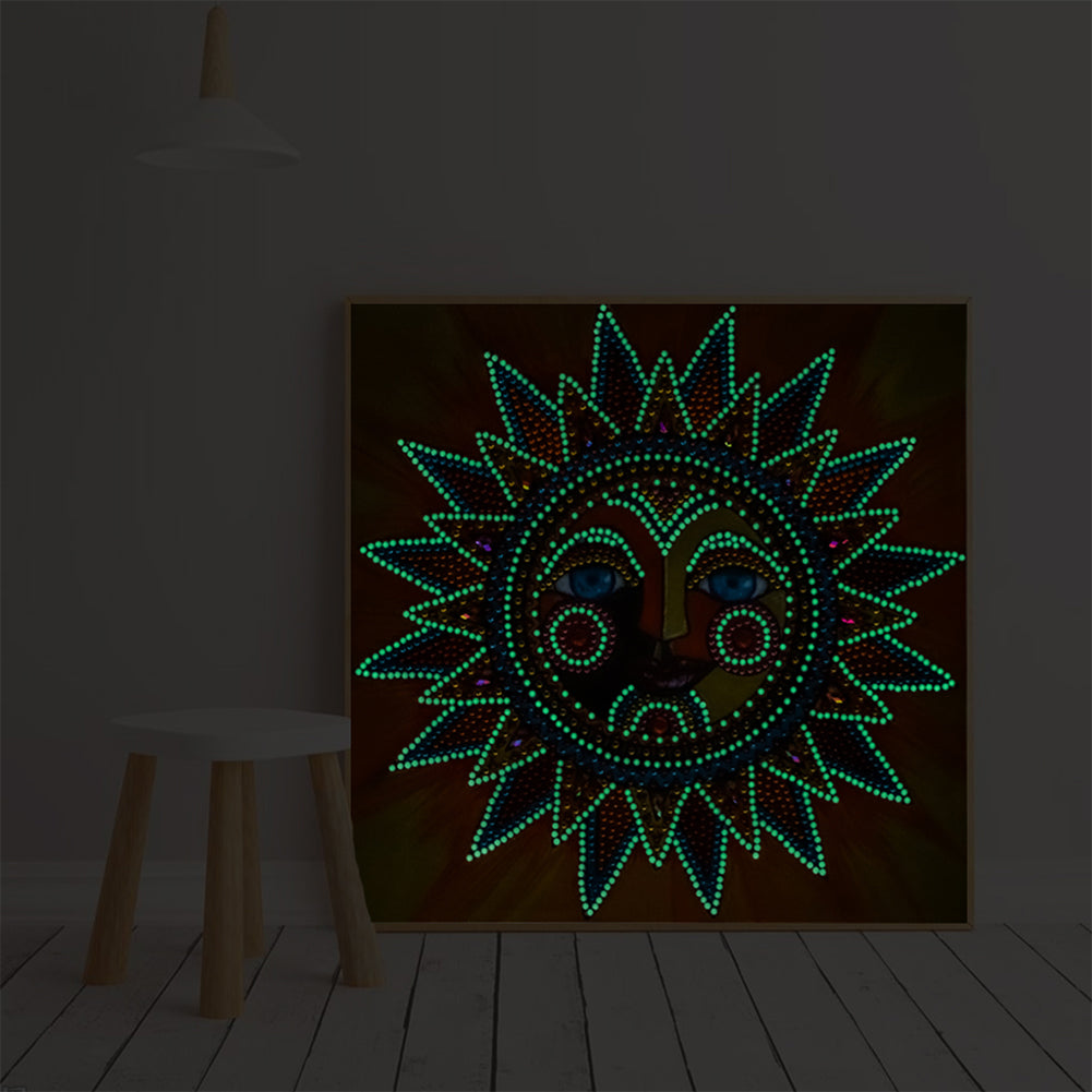 Luminous Sun God - Special Shaped Drill Diamond Painting 30*30CM