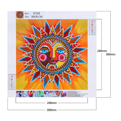 Luminous Sun God - Special Shaped Drill Diamond Painting 30*30CM