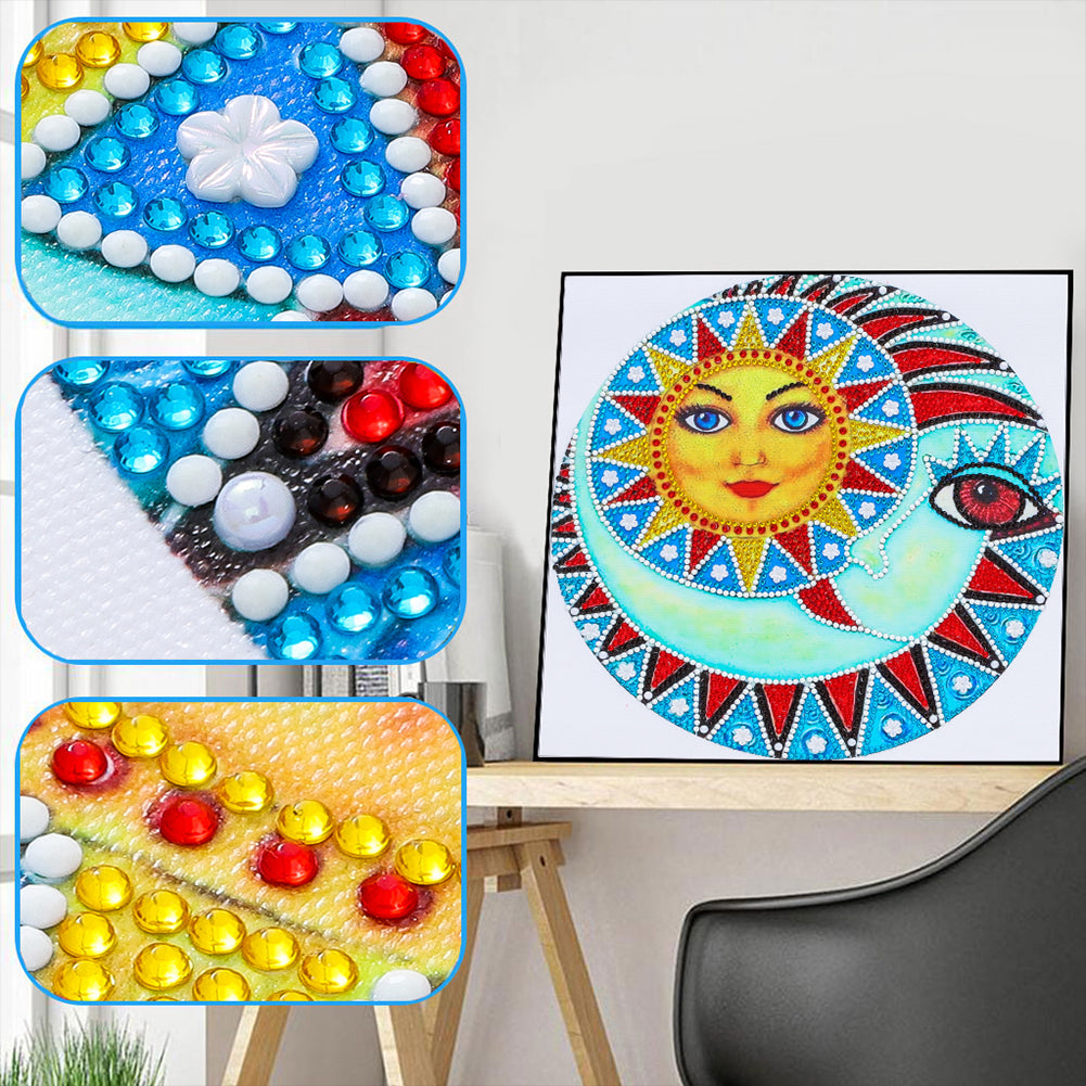 Luminous Sun God - Special Shaped Drill Diamond Painting 30*30CM