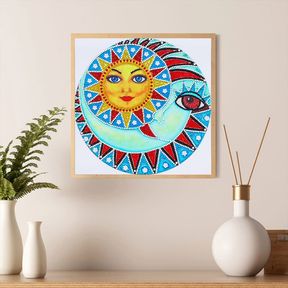 Luminous Sun God - Special Shaped Drill Diamond Painting 30*30CM
