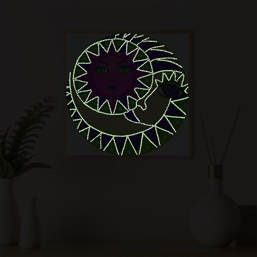 Luminous Sun God - Special Shaped Drill Diamond Painting 30*30CM