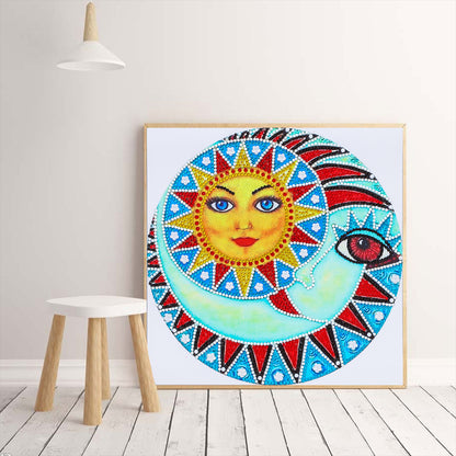 Luminous Sun God - Special Shaped Drill Diamond Painting 30*30CM