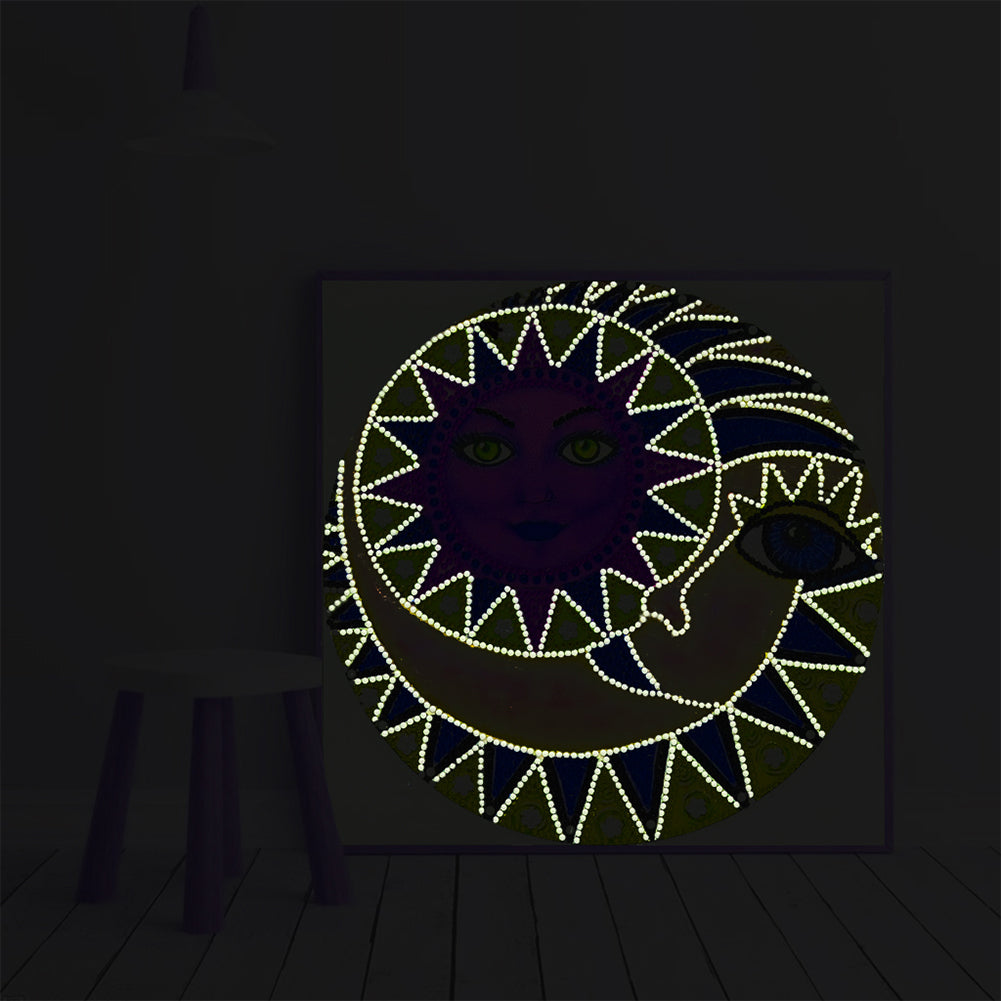 Luminous Sun God - Special Shaped Drill Diamond Painting 30*30CM