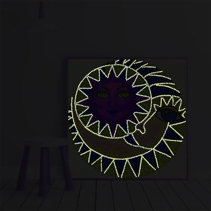 Luminous Sun God - Special Shaped Drill Diamond Painting 30*30CM