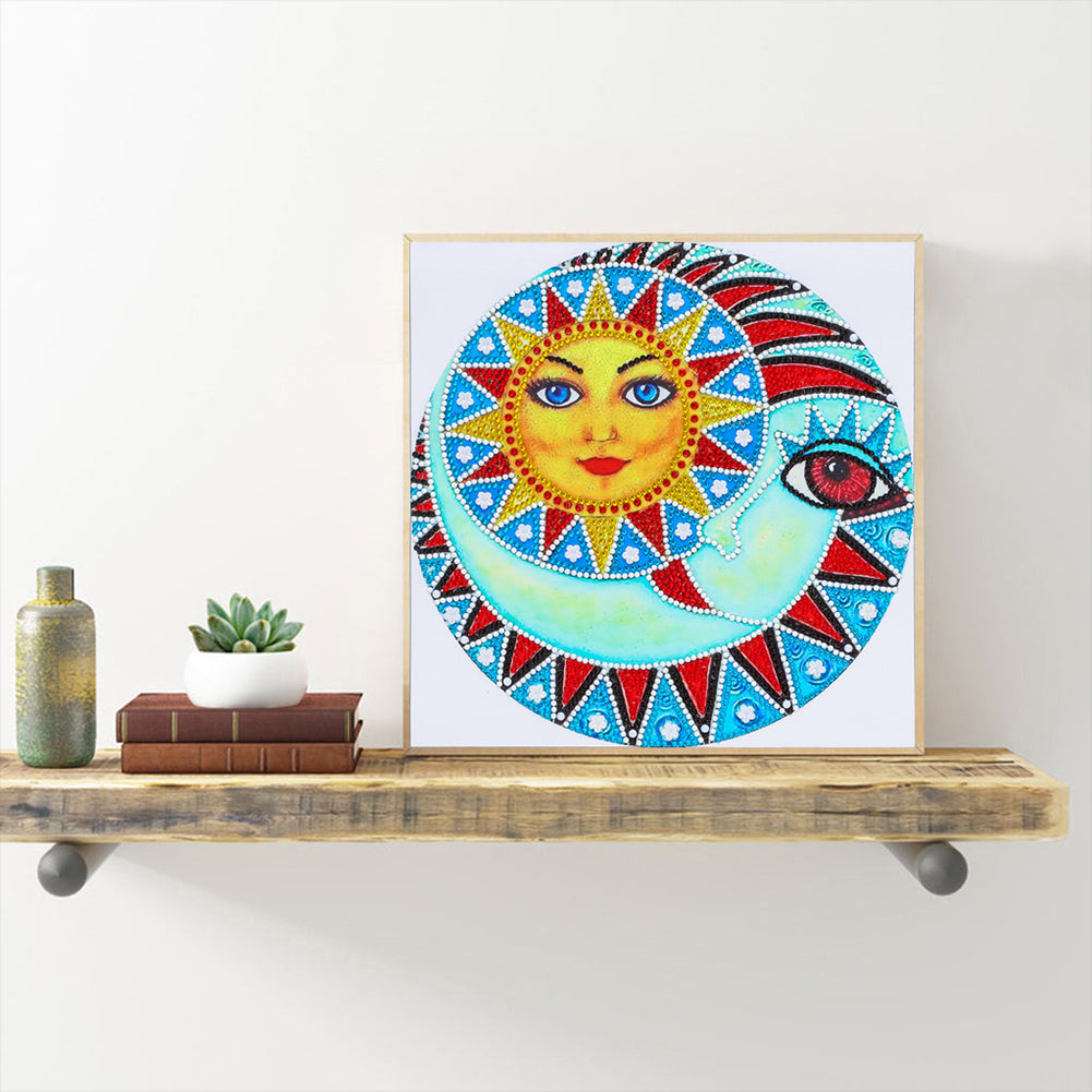 Luminous Sun God - Special Shaped Drill Diamond Painting 30*30CM
