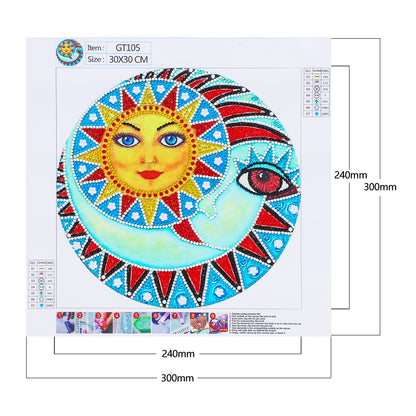 Luminous Sun God - Special Shaped Drill Diamond Painting 30*30CM