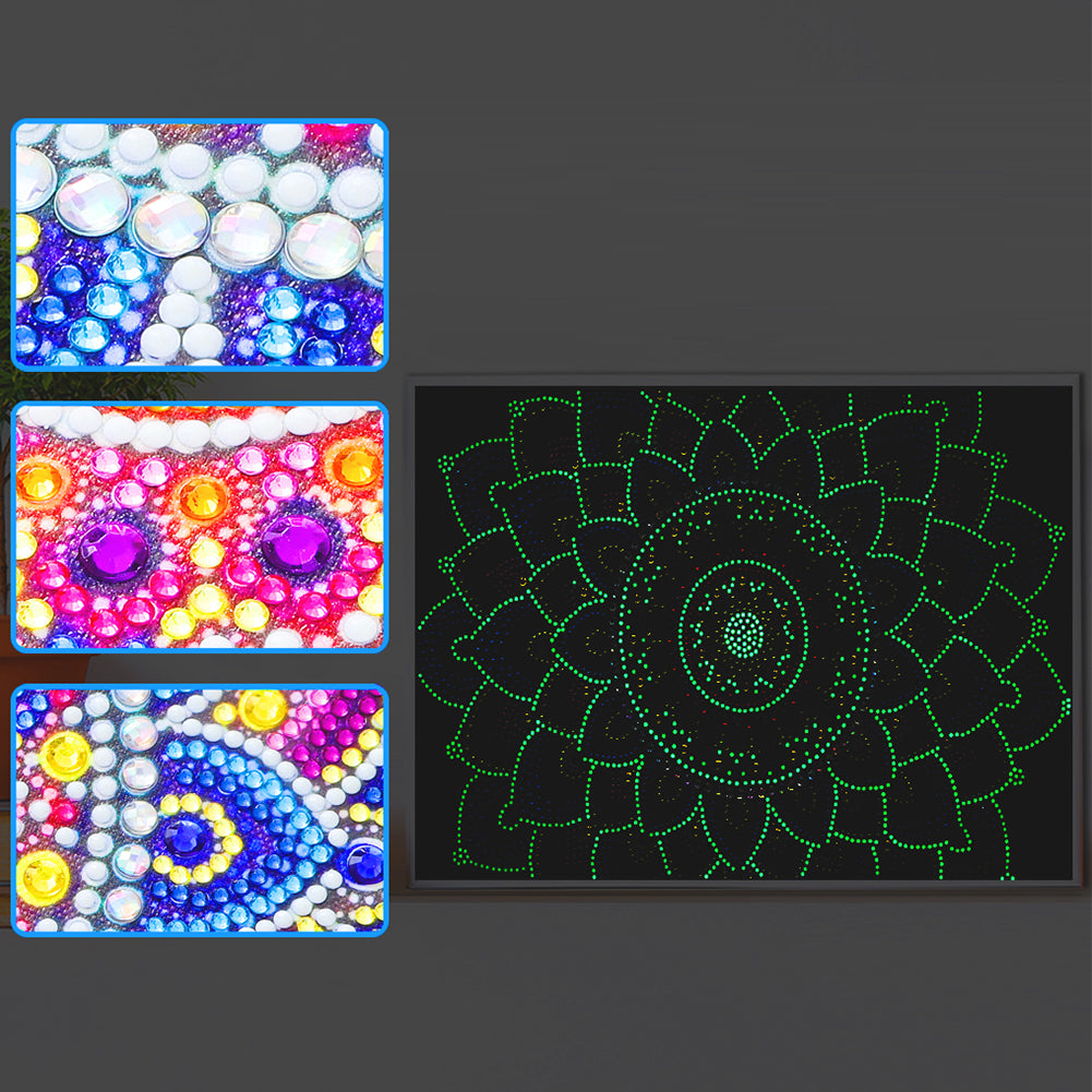 Luminous Datura - Special Shaped Drill Diamond Painting 40*30CM