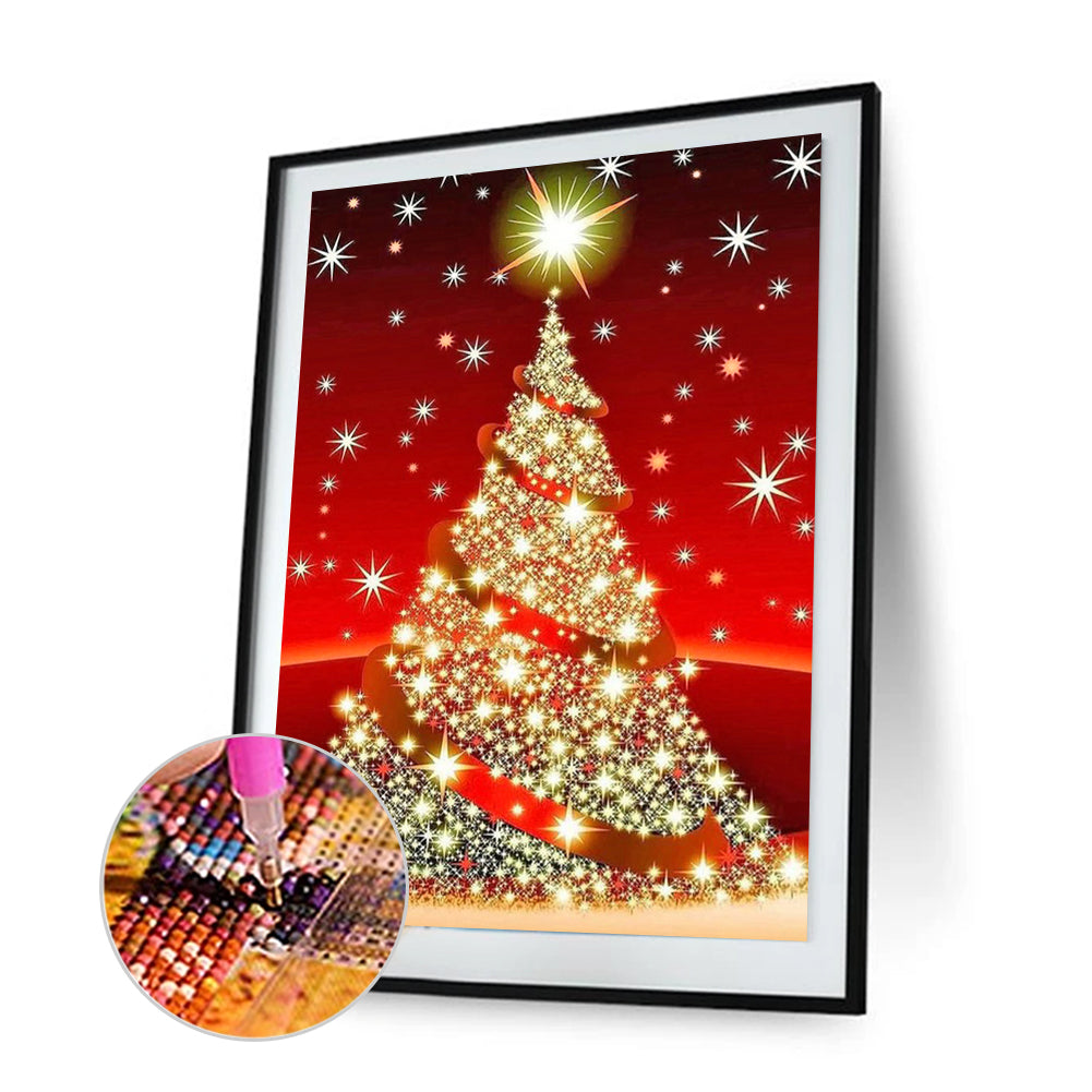 Christmas Tree - Full Round Drill Diamond Painting 30*40CM