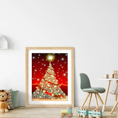 Christmas Tree - Full Round Drill Diamond Painting 30*40CM