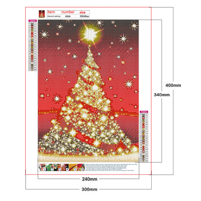 Christmas Tree - Full Round Drill Diamond Painting 30*40CM