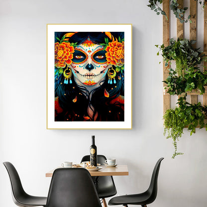 Skull - Full Round Drill Diamond Painting 30*40CM