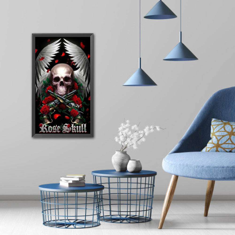 Skull - Full Round Drill Diamond Painting 30*50CM