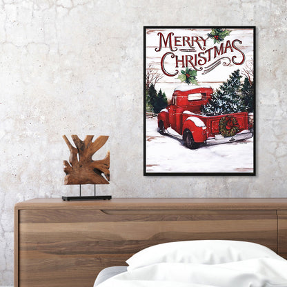 Christmas Car - Full Round Drill Diamond Painting 30*40CM