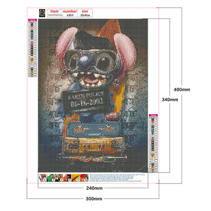 Cartoon Stitch - Full Round Drill Diamond Painting 30*40CM