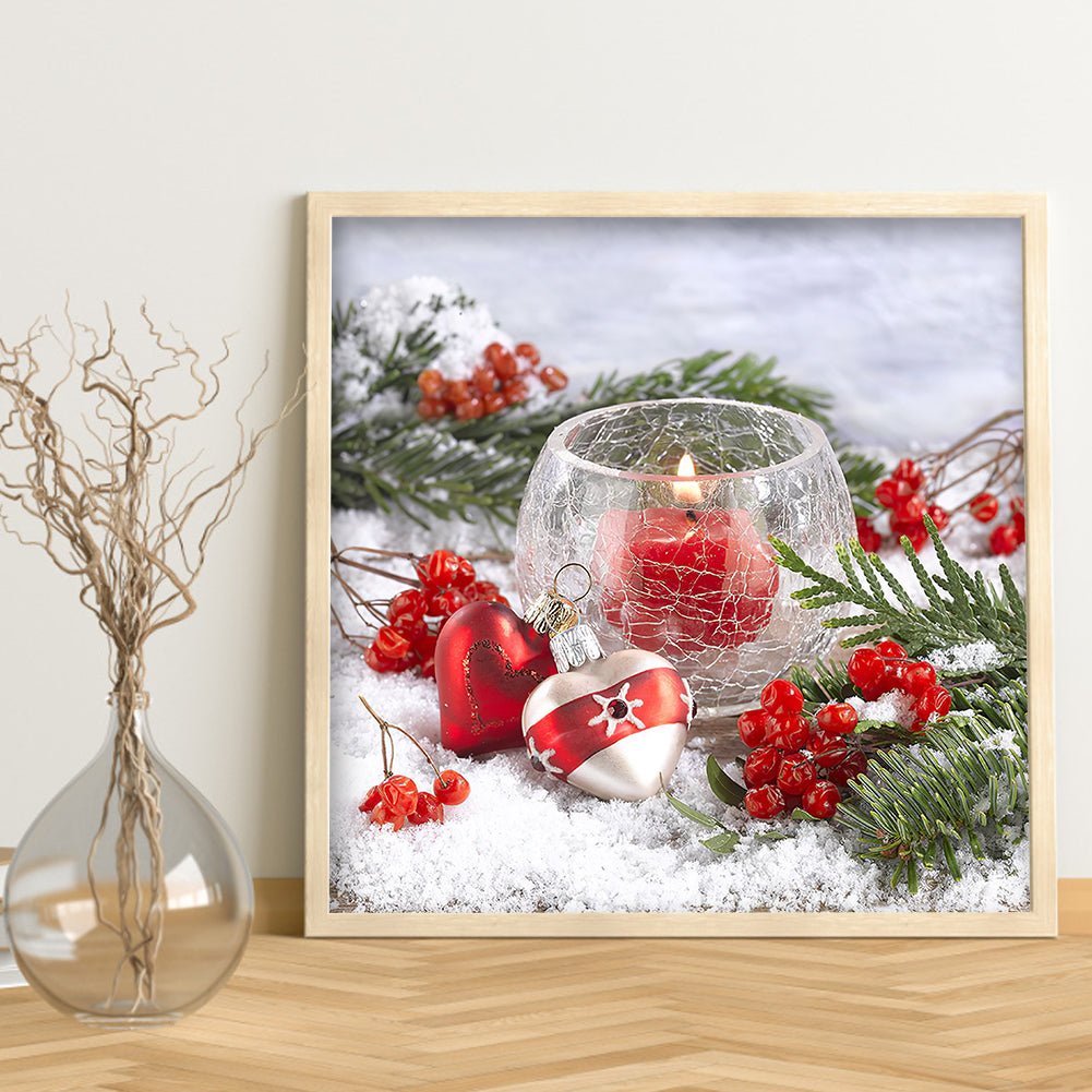 Christmas Heart - Full Round Drill Diamond Painting 30*30CM