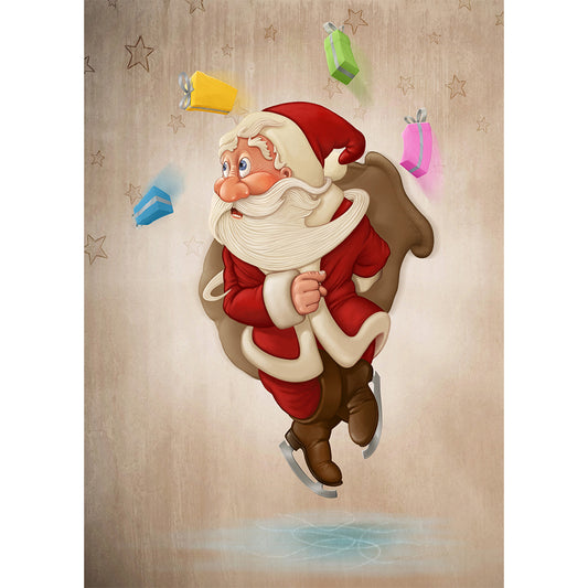 Santa Christmas - Full Round Drill Diamond Painting 30*40CM