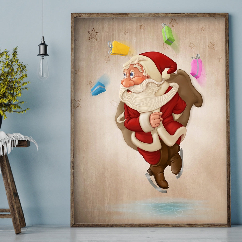 Santa Christmas - Full Round Drill Diamond Painting 30*40CM