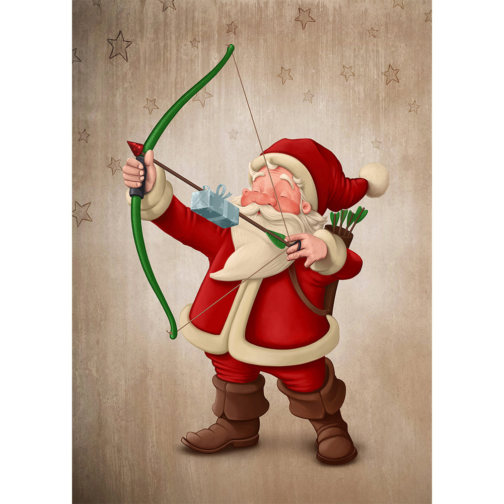 Santa Christmas - Full Round Drill Diamond Painting 30*40CM