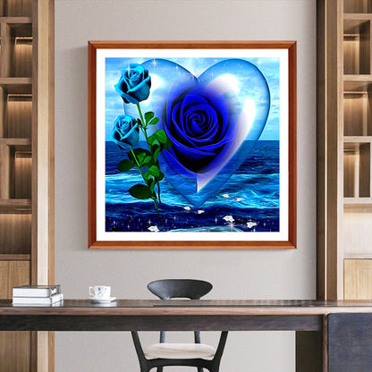 Rose Heart - Full Square Drill Diamond Painting 30*30CM