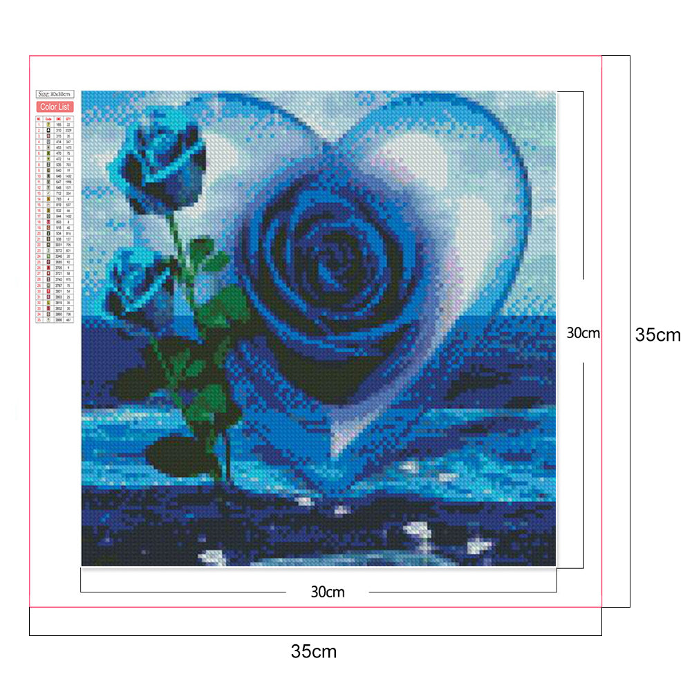 Rose Heart - Full Square Drill Diamond Painting 30*30CM