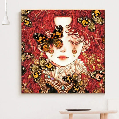 Butterfly Beauty - Full Round Drill Diamond Painting 30*30CM