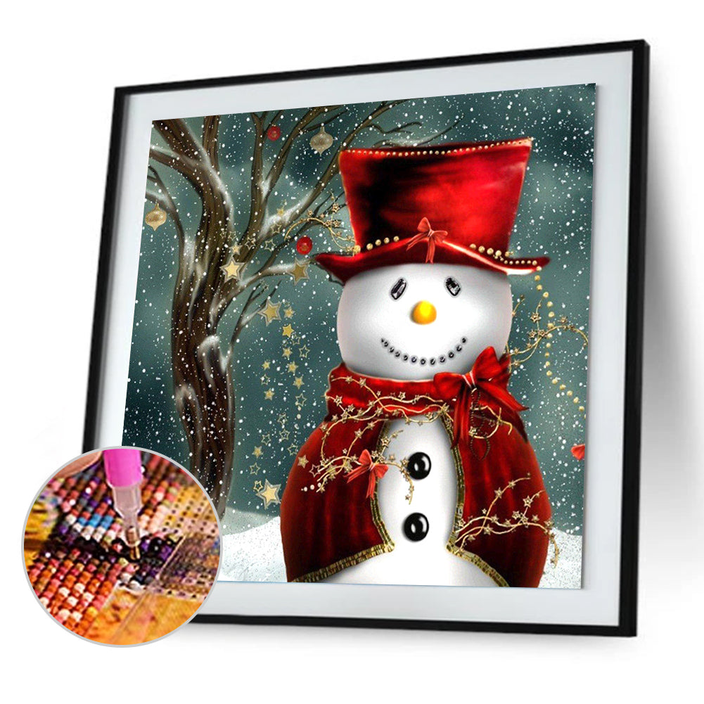 Snowman - Full Square Drill Diamond Painting 30*30CM